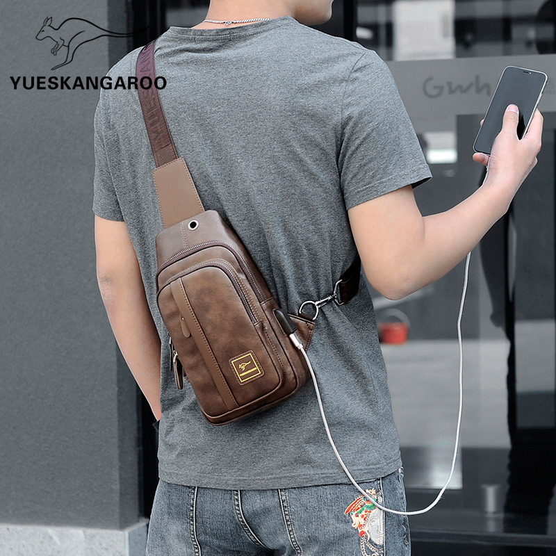 Mini Backpack Purse - Bolsa de peito portátil para homens,