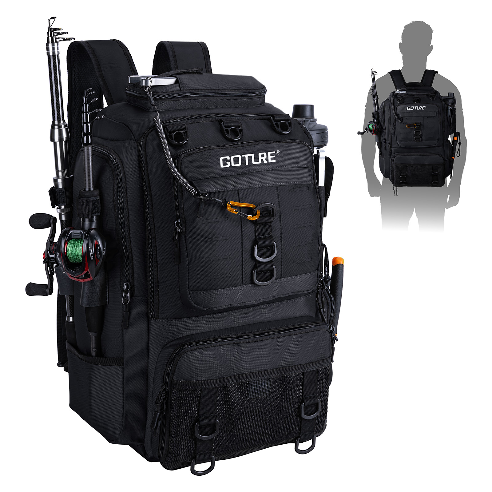 Backpack Insert Organizer - Bolsa de Pesca Goture com Suportes