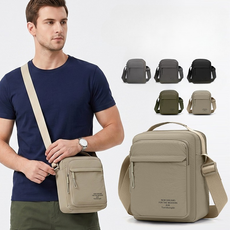 Sling Backpack Shoulder - Mochila Transversal Masculina de Nylon, Estilo