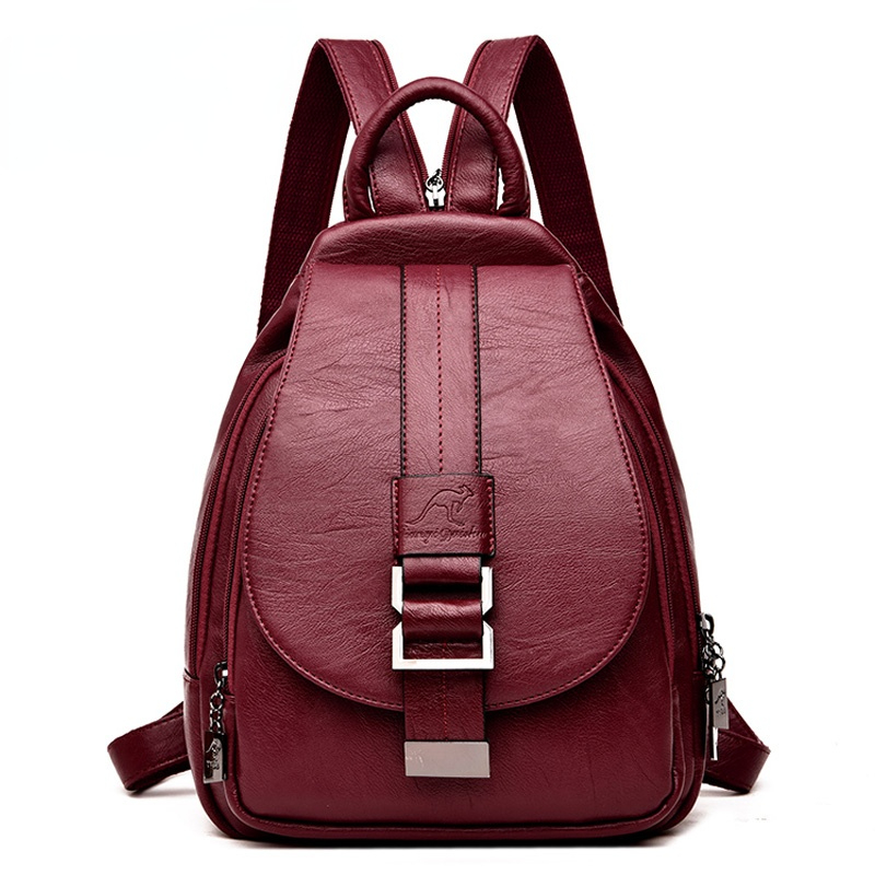 Leather Backpack Vintage - Designer Mochilas de Couro para Mulheres,