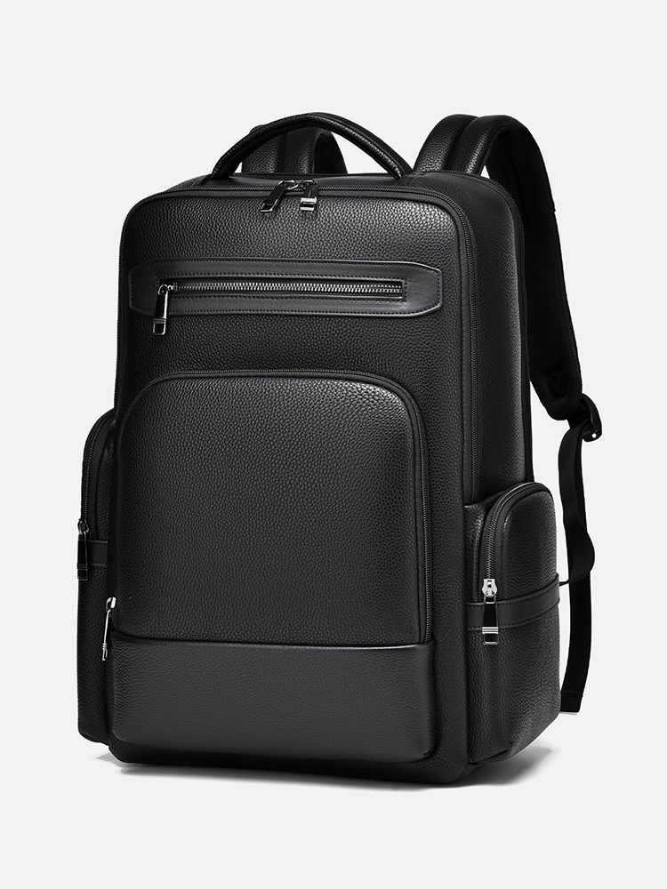 Laptop Backpack 15.6 - Mochila de Moda Masculina em Couro