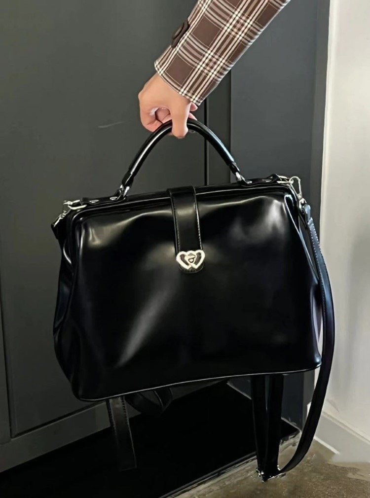 Leather Backpack Vintage - Vintage preto y2k mochila feminina couro