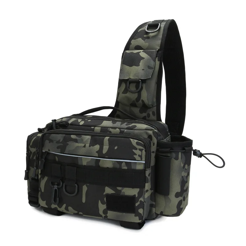 Sling Backpack Shoulder - Grande Capacidade Multifuncional Cintura Bag, Caça