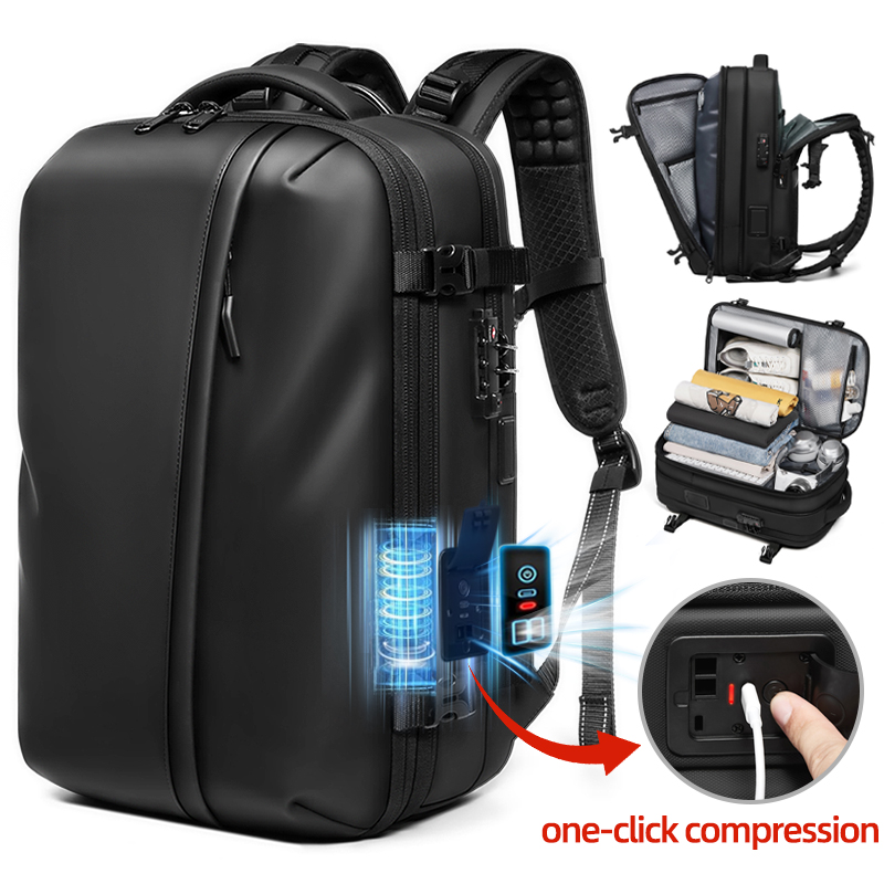 Travel Backpack Anti Theft - Mochila de Viagem Masculina com Compressão