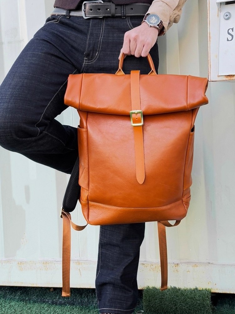 Mochila Masculina de Couro Gen - Leather Backpack Vintage avaliação e preço