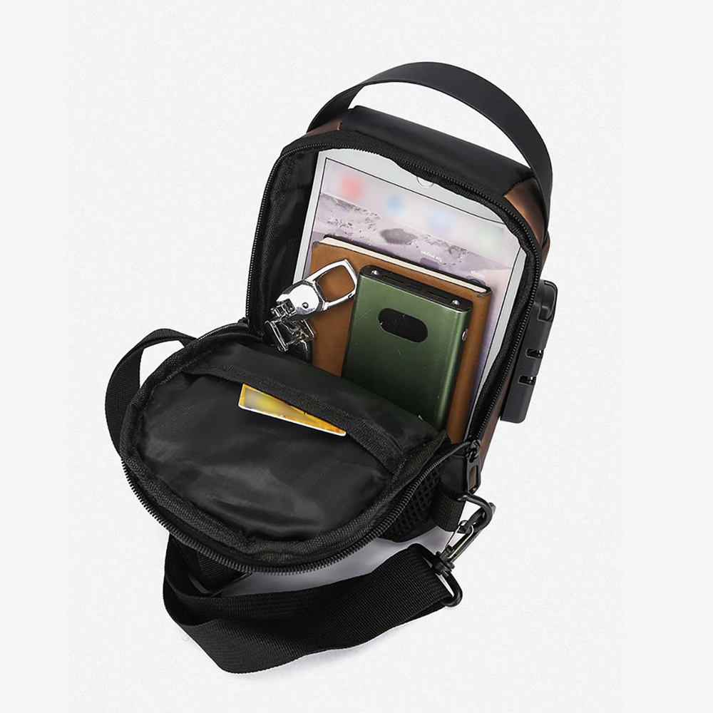 Bolsa transversal masculina co - Sling Backpack Shoulder avaliação e preço