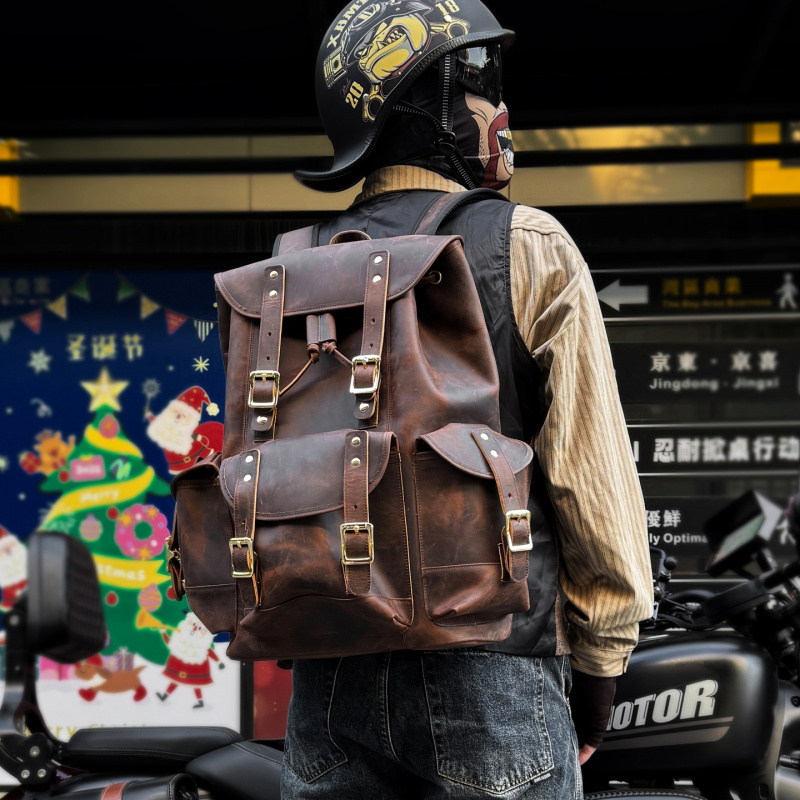 Novidades: Mochila de Couro Lu - Leather Backpack Vintage avaliação e preço