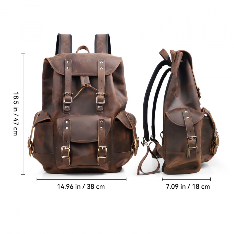 Novidades: Mochila de Couro Lu - Leather Backpack Vintage avaliação e preço