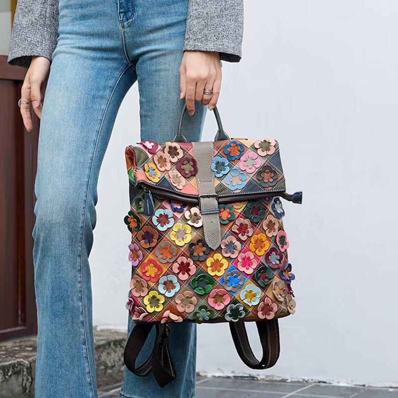 Mochila Vintage Feminina em Co - Fashion Backpack Women avaliação e preço
