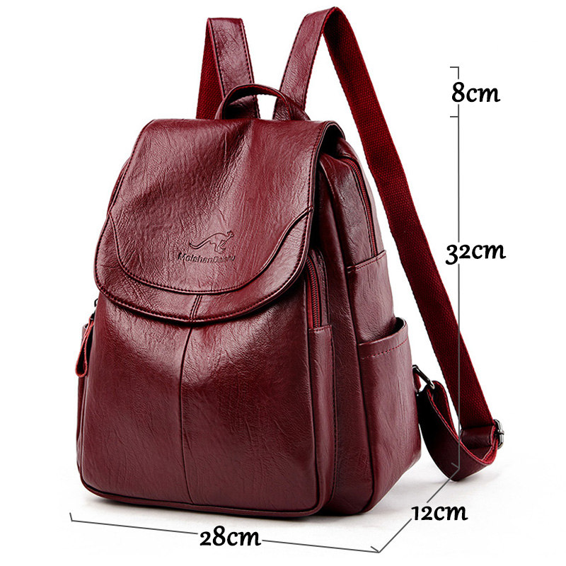 9 cores mulheres mochilas de c - Leather Backpack Vintage avaliação e preço