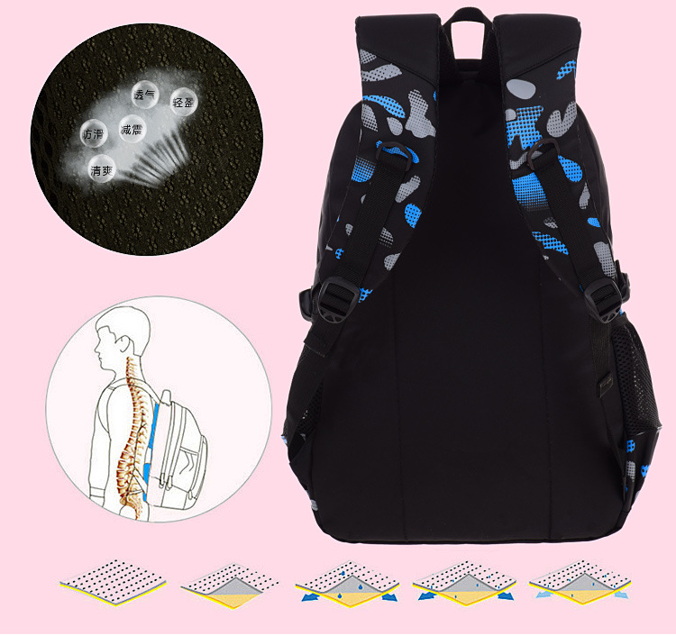 Mochila escolar leve à prova d - Canvas Backpack Casual avaliação e preço