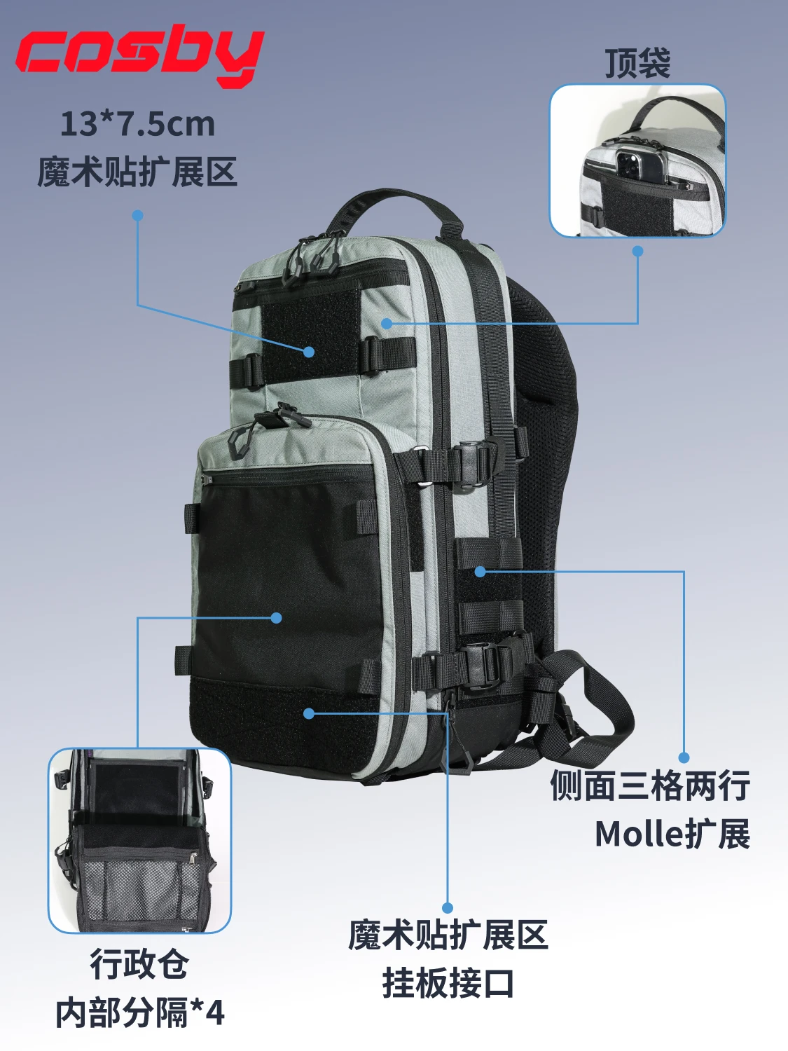 Mochila Funcional COSBY Acid R - Urban Backpack Tactical avaliação e preço