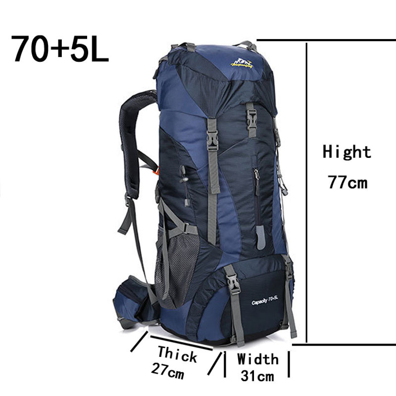 75l das mulheres dos homens ao - Rain Cover Backpack avaliação e preço