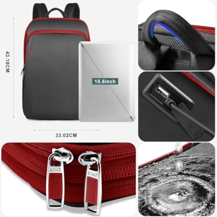 Mochila para laptop fina e exp - Travel Backpack Anti Theft avaliação e preço