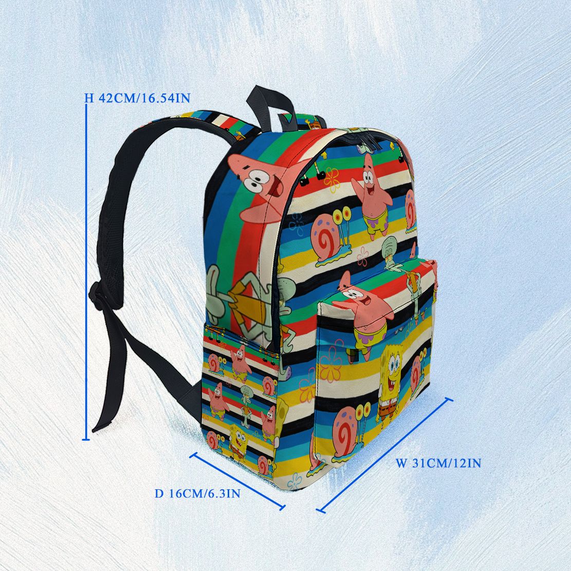 Mochila com estampa listrada d - School Backpack Teen avaliação e preço