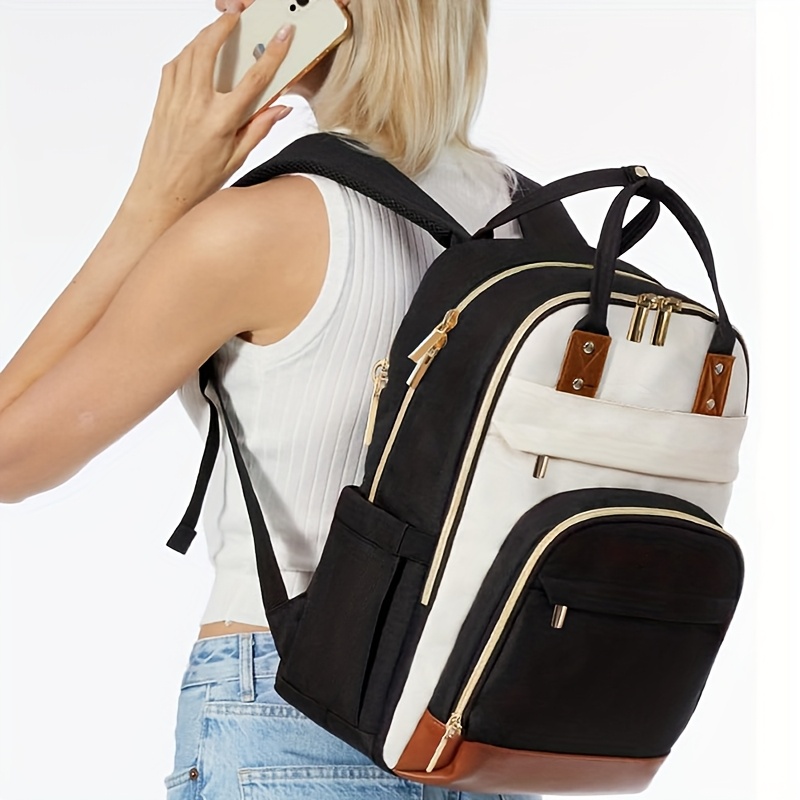 Mochila Feminina Bicolor para  - Laptop Backpack 15.6 avaliação e preço