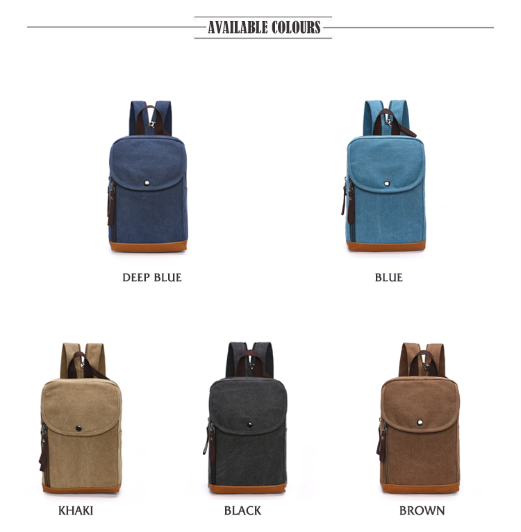 Mochila Mini de Lona Masculina - Sling Backpack Shoulder avaliação e preço
