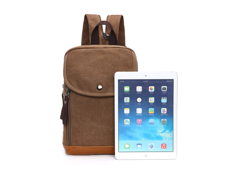 Mochila Mini de Lona Masculina - Sling Backpack Shoulder avaliação e preço