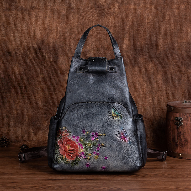 Mochila de Ombro em Couro Genu - Leather Backpack Vintage avaliação e preço