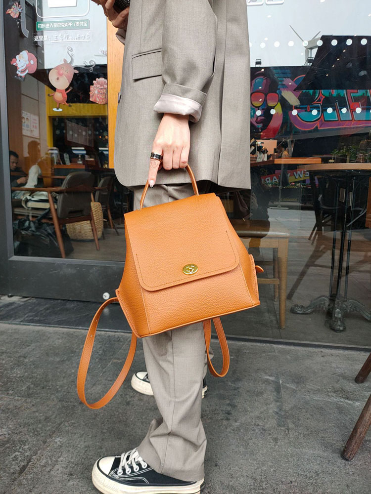 Mochila de couro genuíno femin - Leather Backpack Vintage avaliação e preço