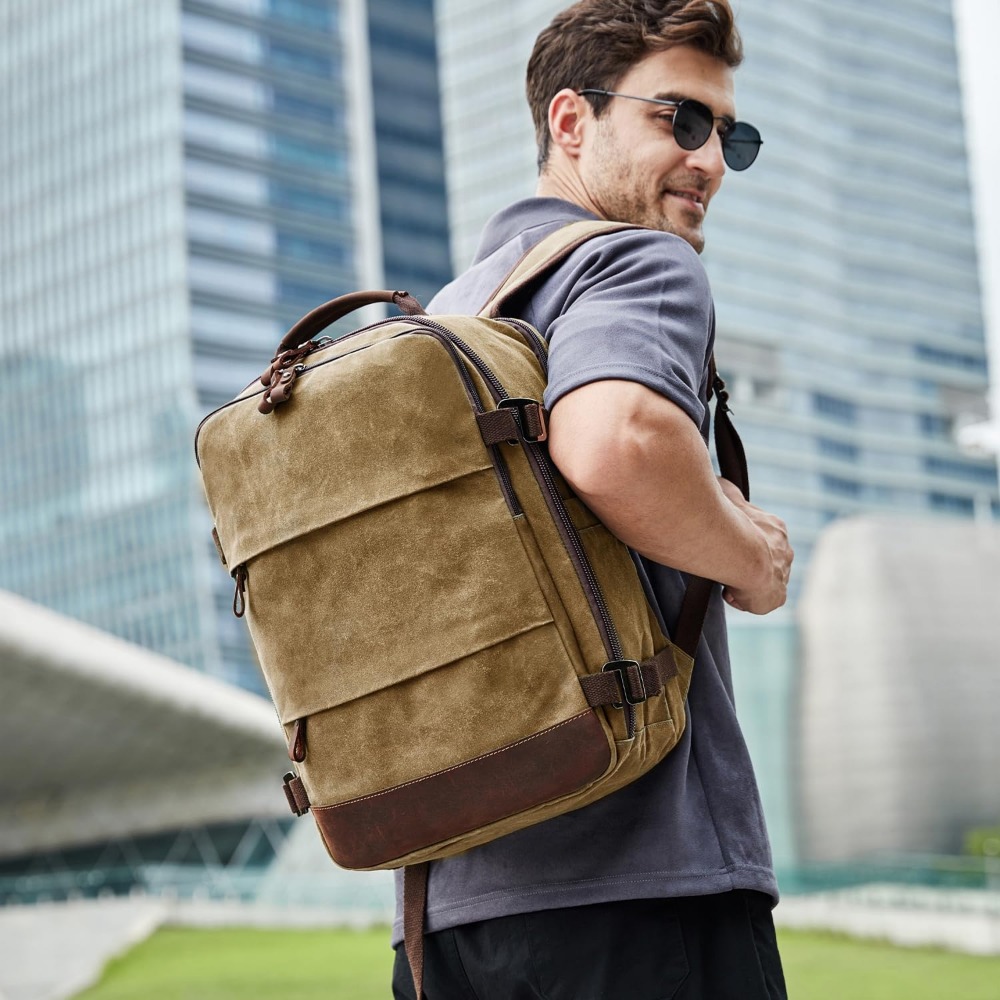 Mochila de Viagem para Homens  - Canvas Backpack Casual avaliação e preço