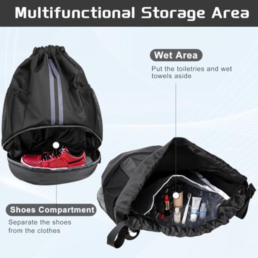 Mochila Esportiva com Cordão e - Drawstring Gym Bag avaliação e preço
