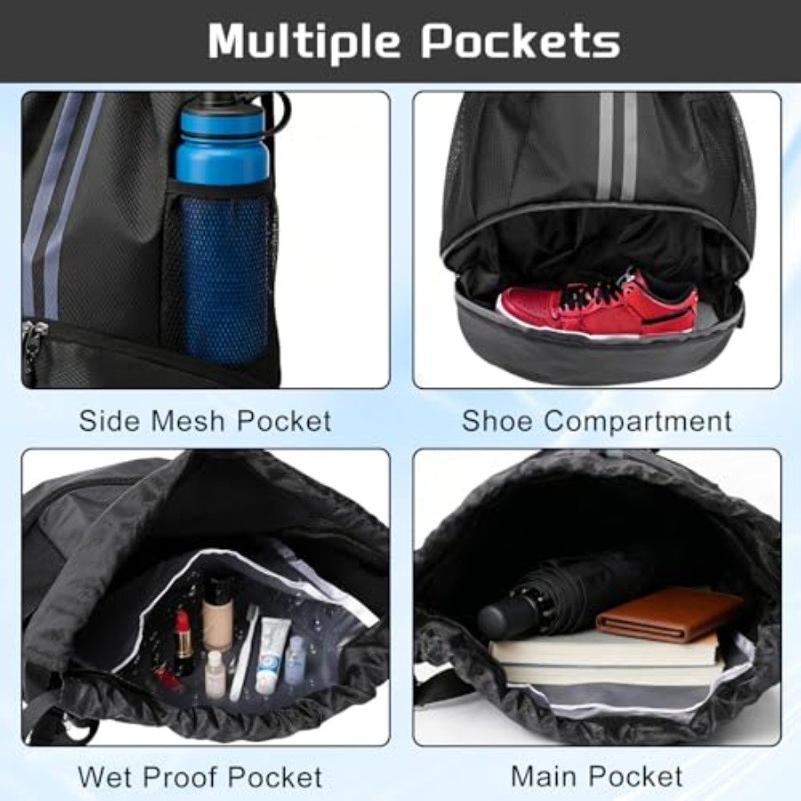 Mochila Esportiva com Cordão e - Drawstring Gym Bag avaliação e preço