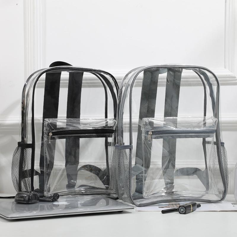 Mochila Transparente de PVC pa - Canvas Backpack Casual avaliação e preço