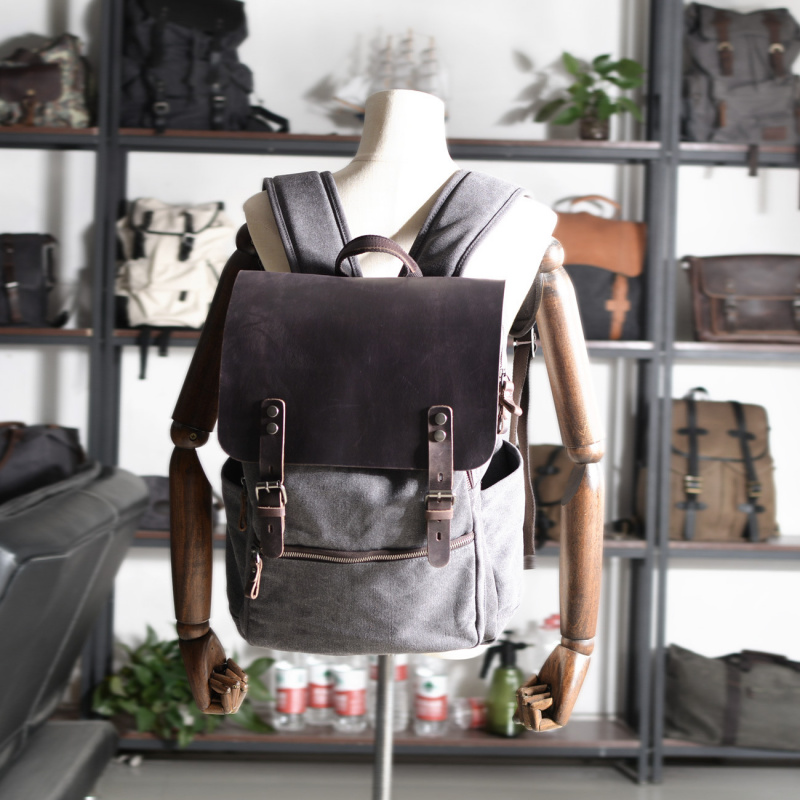 Mochila masculina retrô, bolsa - Canvas Backpack Casual avaliação e preço