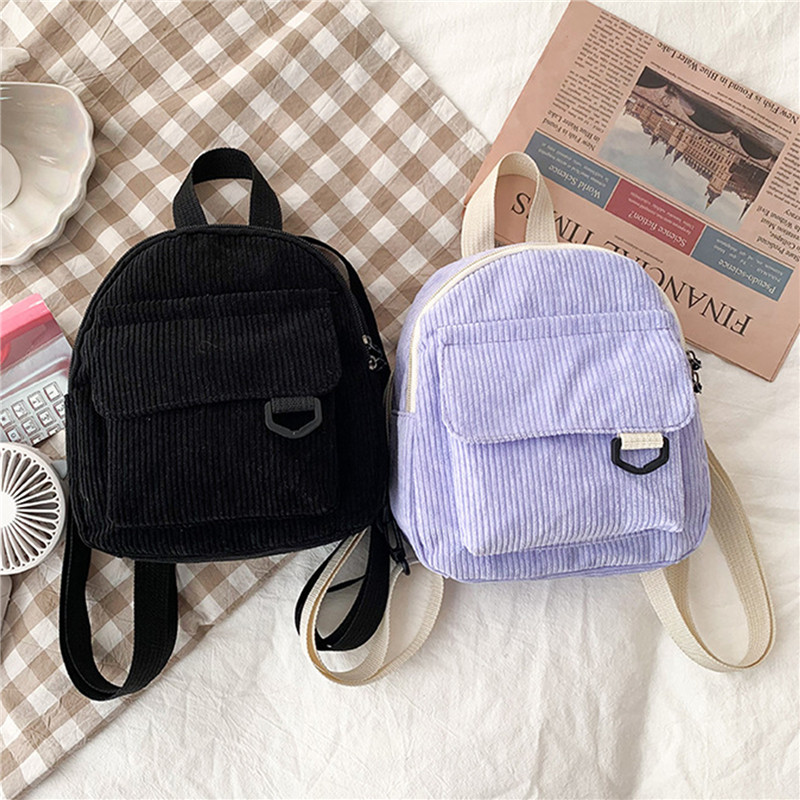 Cor sólida mini mochila de vel - Fashion Backpack Women avaliação e preço
