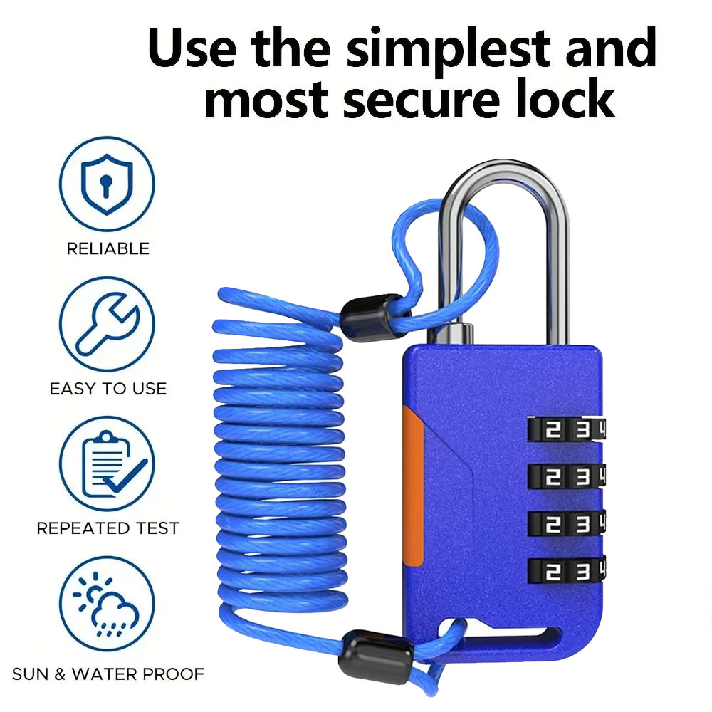 Cadeado de combinação de 4 díg - Travel Backpack Anti Theft avaliação e preço