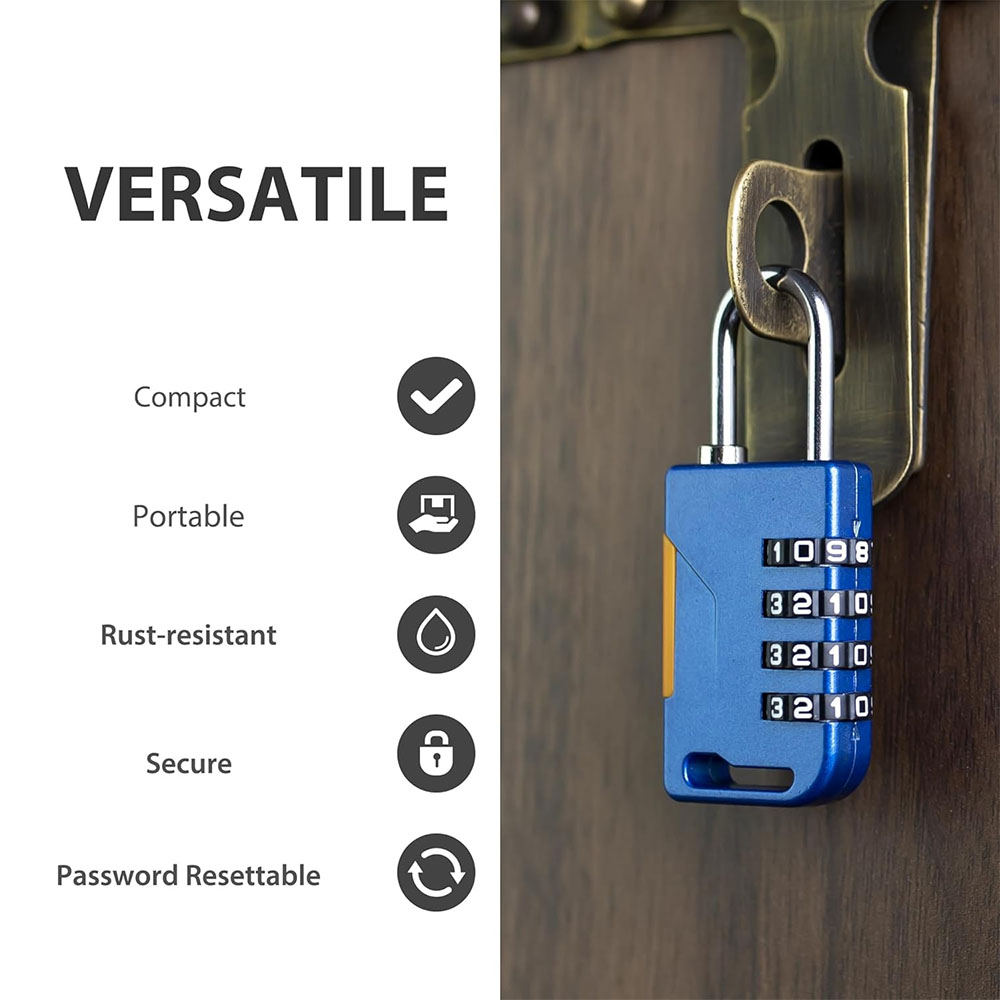 Cadeado de combinação de 4 díg - Travel Backpack Anti Theft avaliação e preço